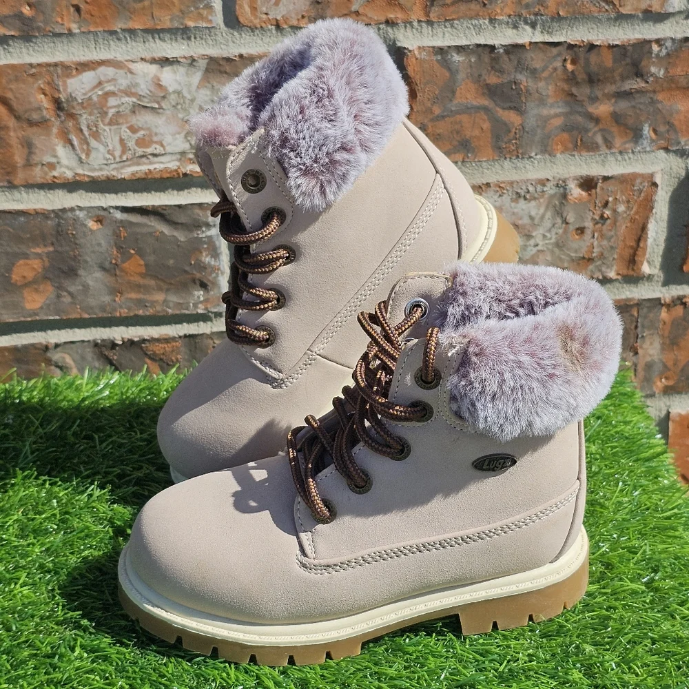 Lugz Children's Hudson Fur Synthetic Suede Chukka Boot,  Size 10